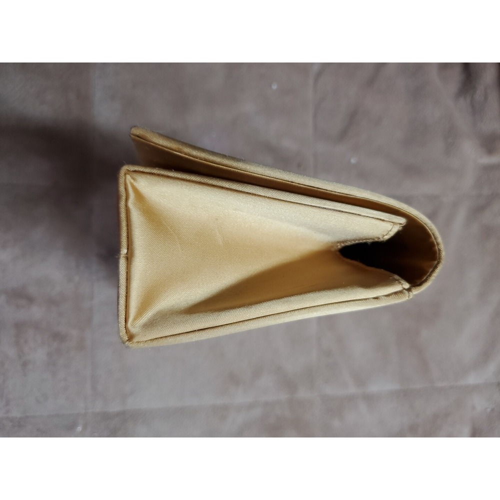 Valerie Stevens Evening Bag Gold Satin Shoulder‎ Evelope Bag & Lipstick Houlder - Picture 9 of 12